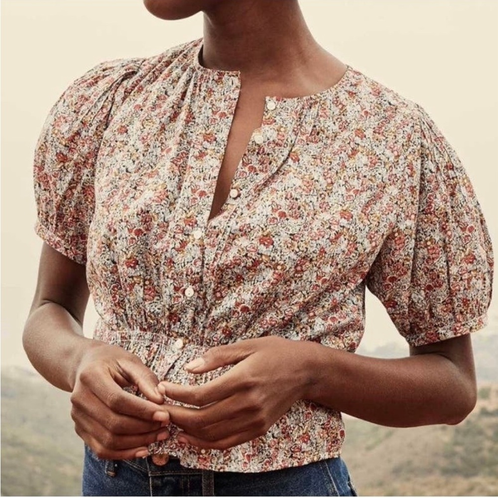 DOEN Netta Liberty floral print top size small
